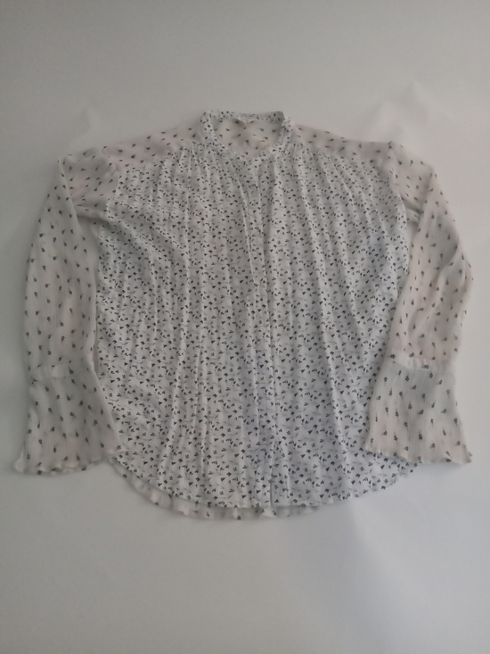 Lucky Brand Tops - Lucky Brand WOMENS Floral Print Blouse Sheer Back And Sleeves Sz XL